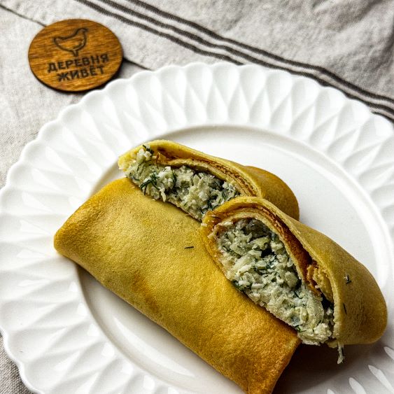 Блины нутовые с капустой и яйцом 200 г