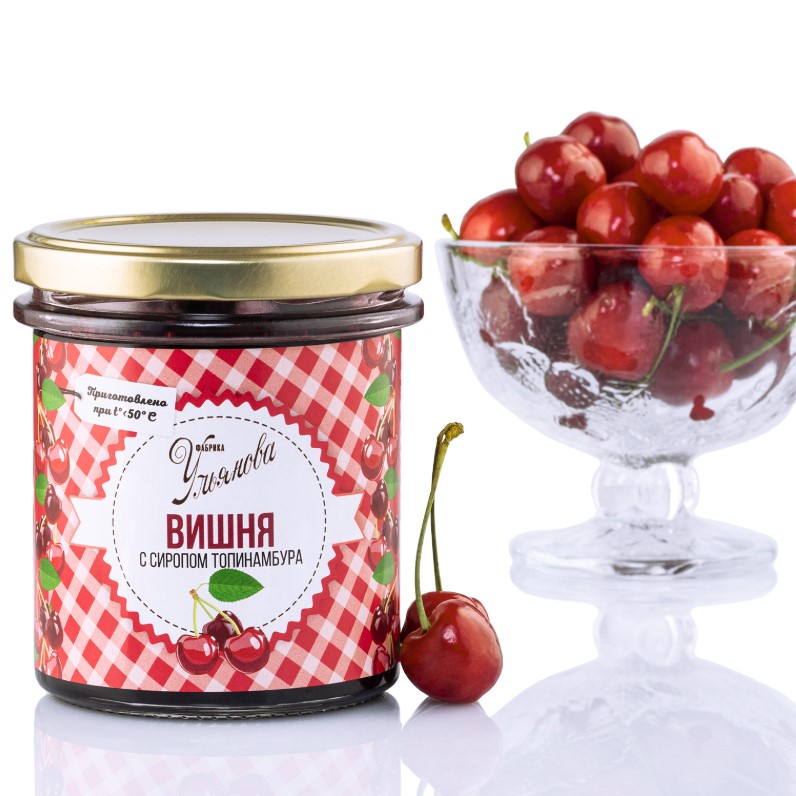 Варенье "Вишня" в сиропе топинамбура 380 г