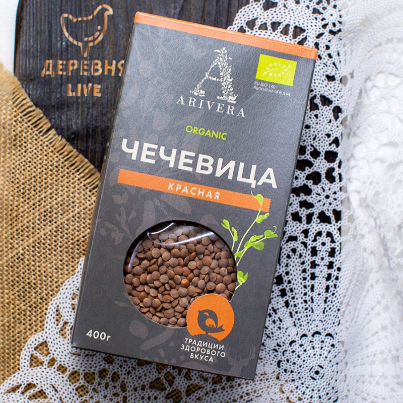 Чечевица красная Organic Arivera 400 г