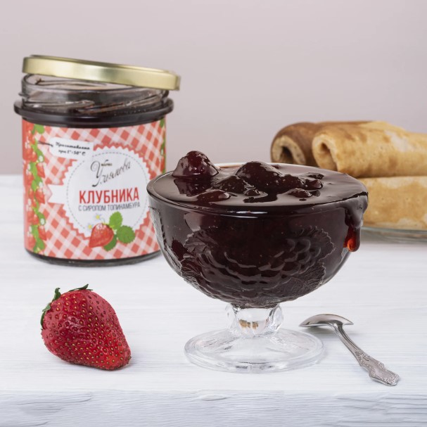 Варенье "Клубника" в сиропе топинамбура 380 г