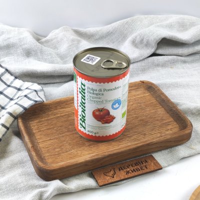 Томаты очищенные резаные в томатном соке Organic Bioitalia 400 г